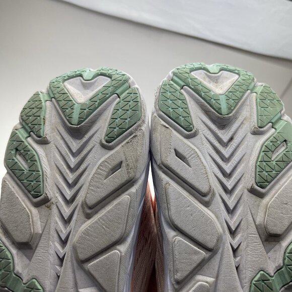Hoka One One Peach and Gray Athletic Shoes - Picture 10 of 15
